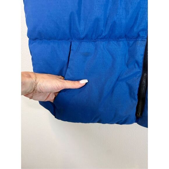 Vintage Marmot Mountain Works Goose Down Blue Puffer Vest Men's XL - Picture 2 of 13